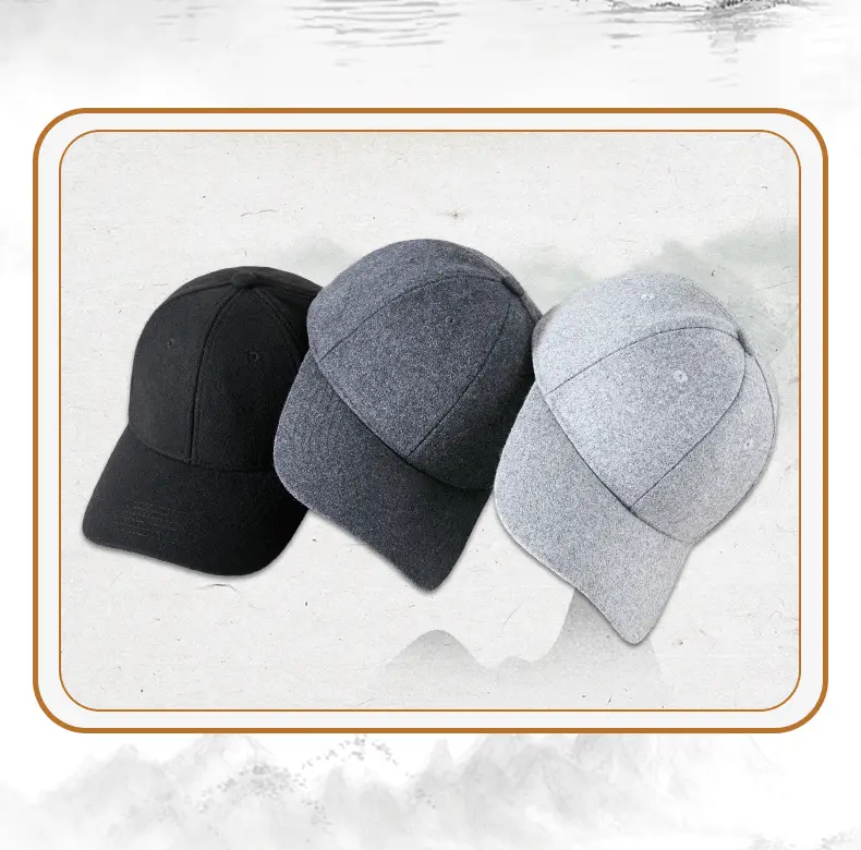 Winter Woolen Fleece Baseball Cap for Men Women — feature 11