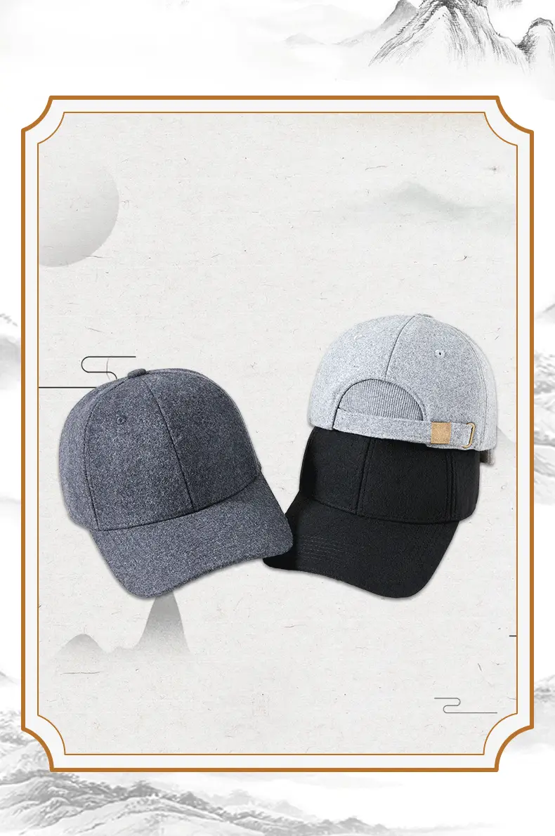 Winter Woolen Fleece Baseball Cap for Men Women — feature 9