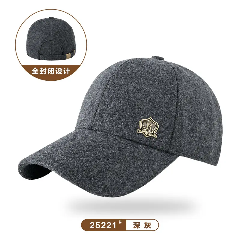 Winter Woolen Fleece Baseball Cap for Men Women - Image 14