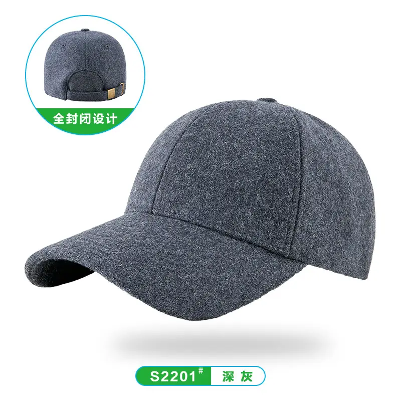 Winter Woolen Fleece Baseball Cap for Men Women - Image 2