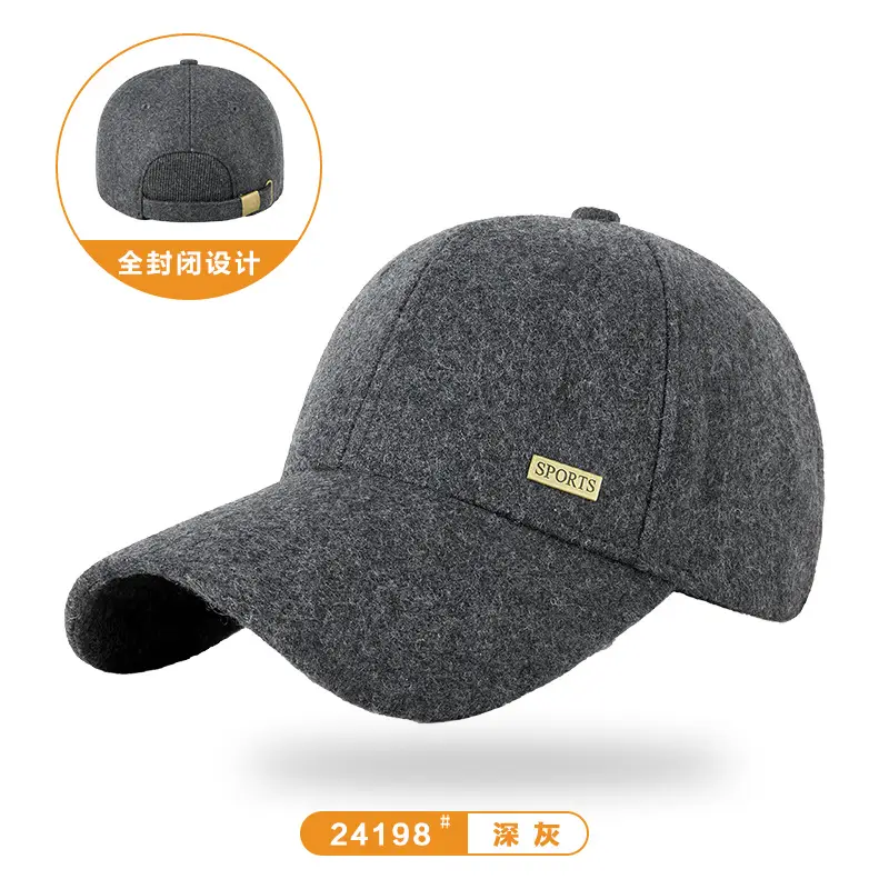 Winter Woolen Fleece Baseball Cap for Men Women - Image 26