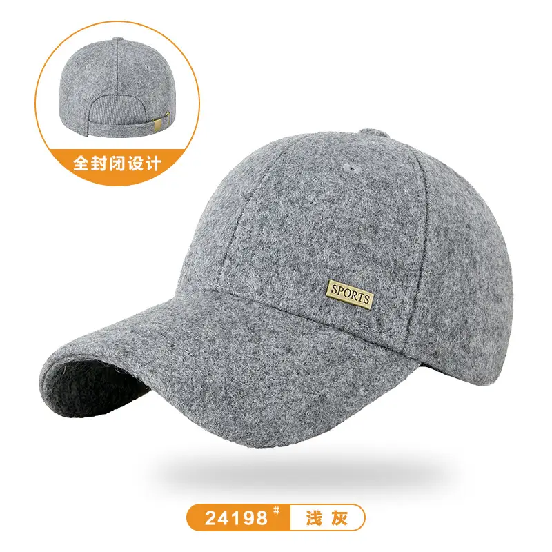 Winter Woolen Fleece Baseball Cap for Men Women - Image 27