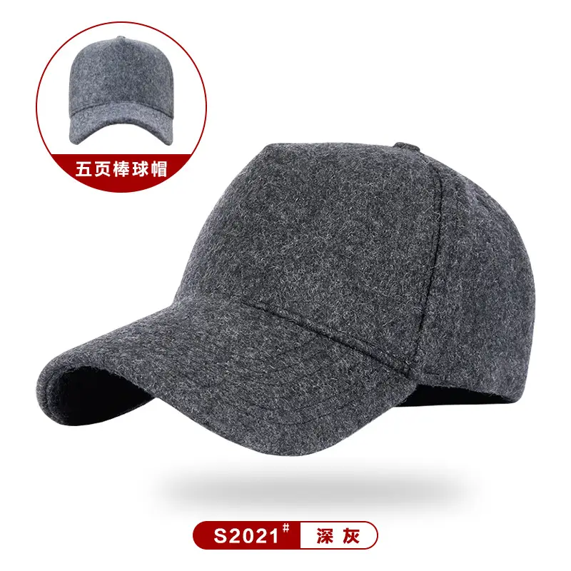 Winter Woolen Fleece Baseball Cap for Men Women - Image 8