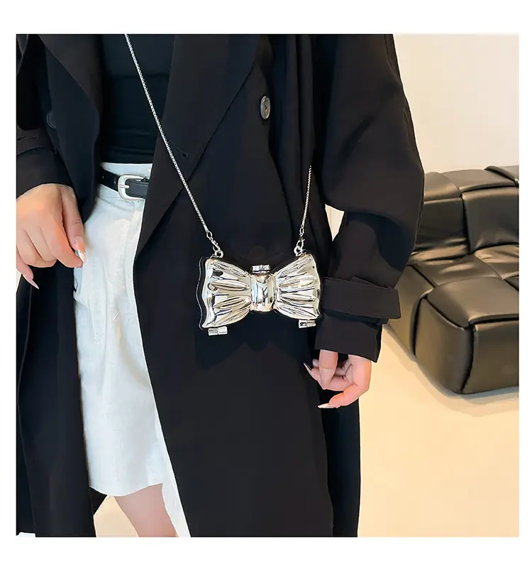 2025 Red Bow Metal Shoulder Bag for Women — feature 25