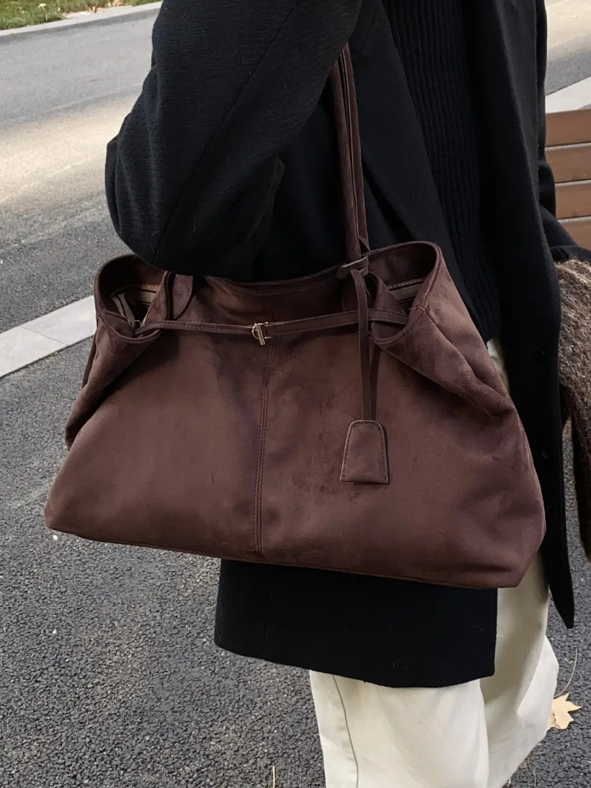 Brown Cross-Border Tote Bag for Women Large Capacity - Image 4