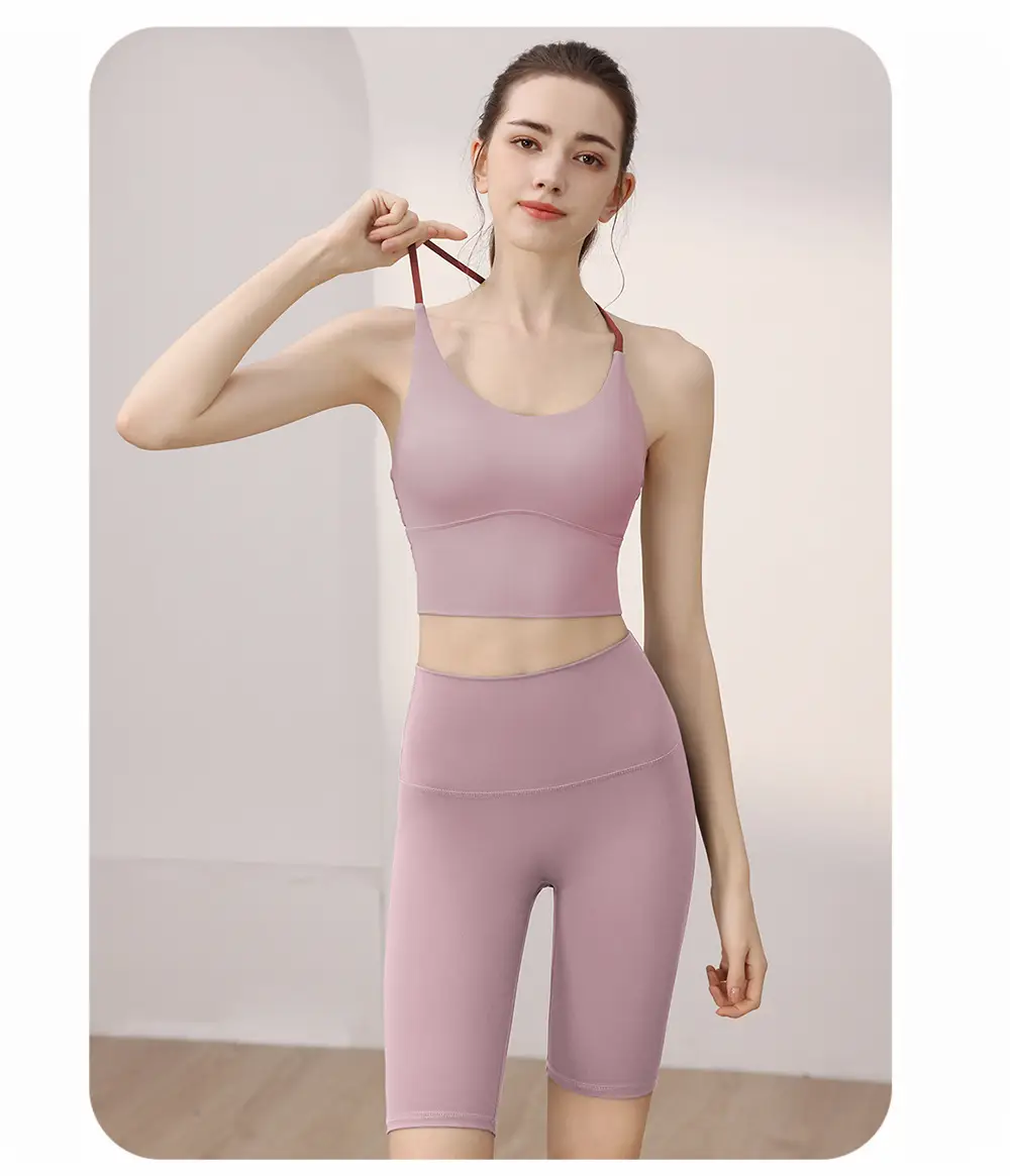 Professional Running Sports Bra Yoga Clothing Suit Women's High-Intensity Shock-Proof Sports Bra Fixed Fitness Vest — feature 11