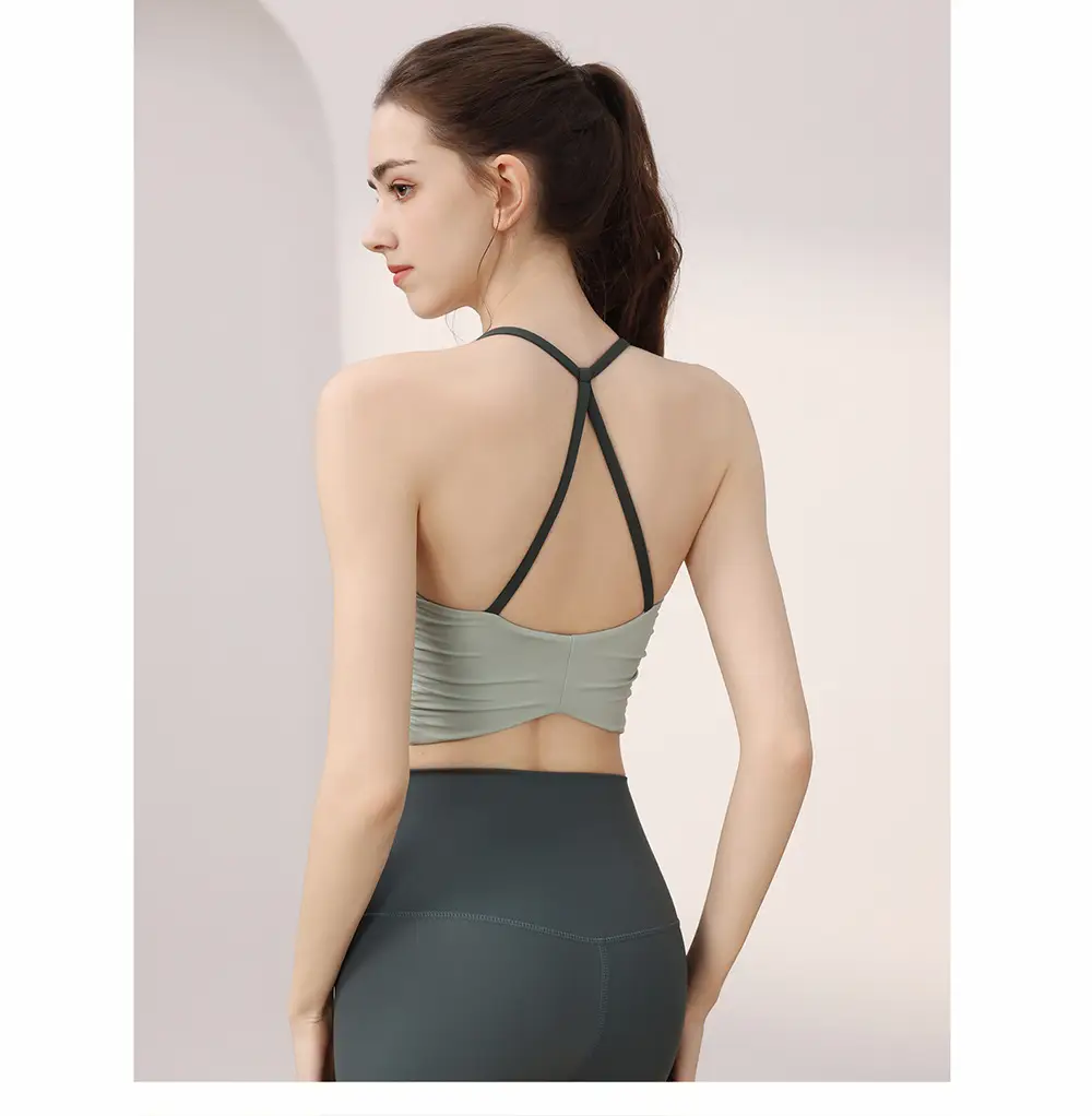 Professional Running Sports Bra Yoga Clothing Suit Women's High-Intensity Shock-Proof Sports Bra Fixed Fitness Vest — feature 15
