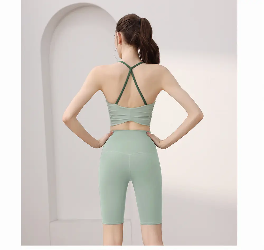Professional Running Sports Bra Yoga Clothing Suit Women's High-Intensity Shock-Proof Sports Bra Fixed Fitness Vest — feature 8