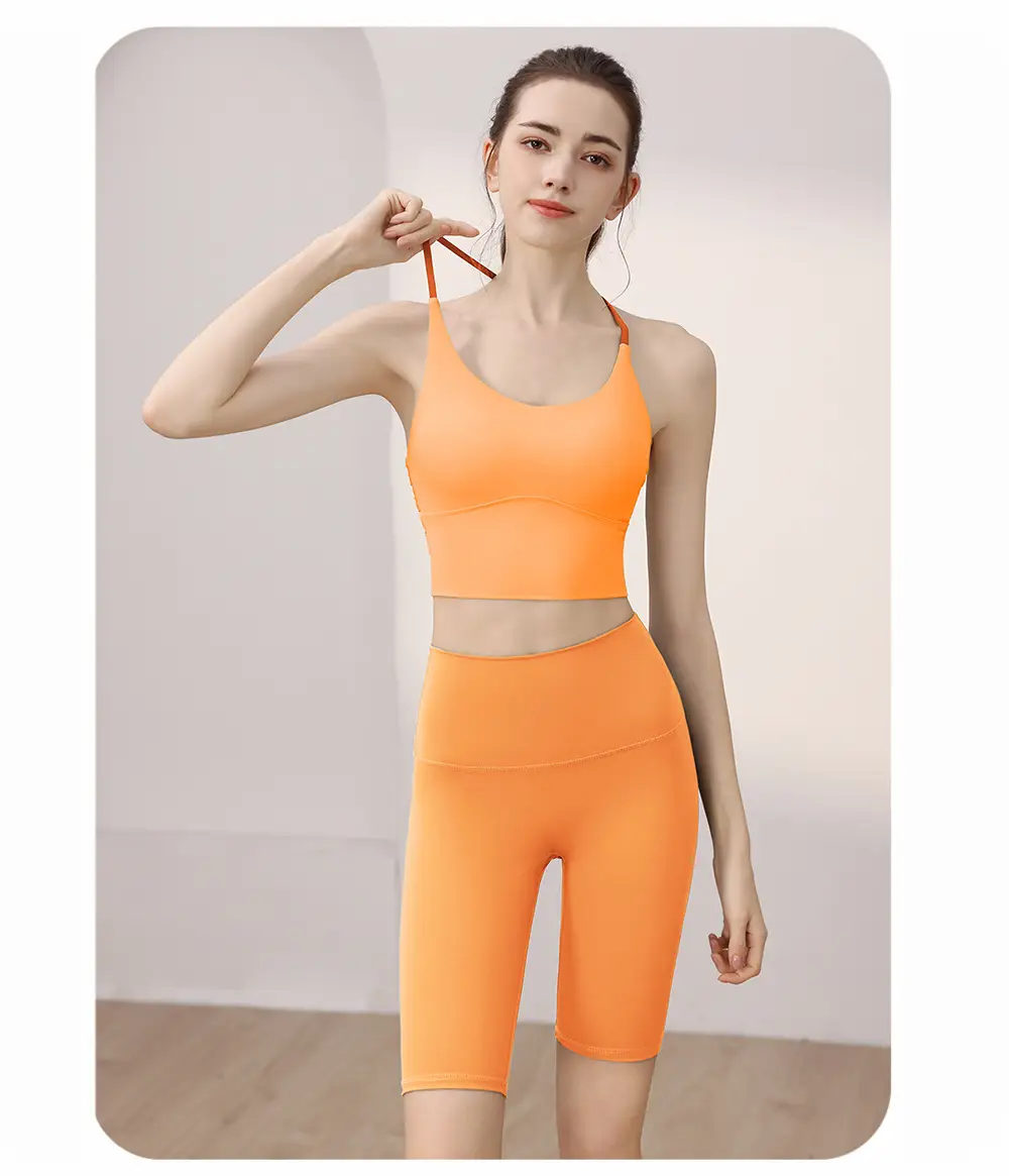 Professional Running Sports Bra Yoga Clothing Suit Women's High-Intensity Shock-Proof Sports Bra Fixed Fitness Vest — feature 9