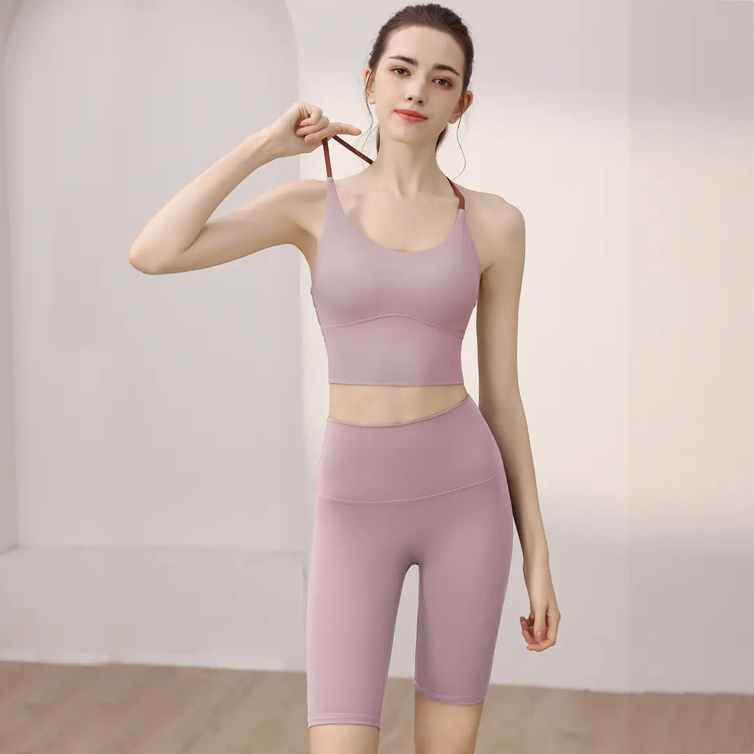 Professional Running Sports Bra Yoga Clothing Suit Women's High-Intensity Shock-Proof Sports Bra Fixed Fitness Vest