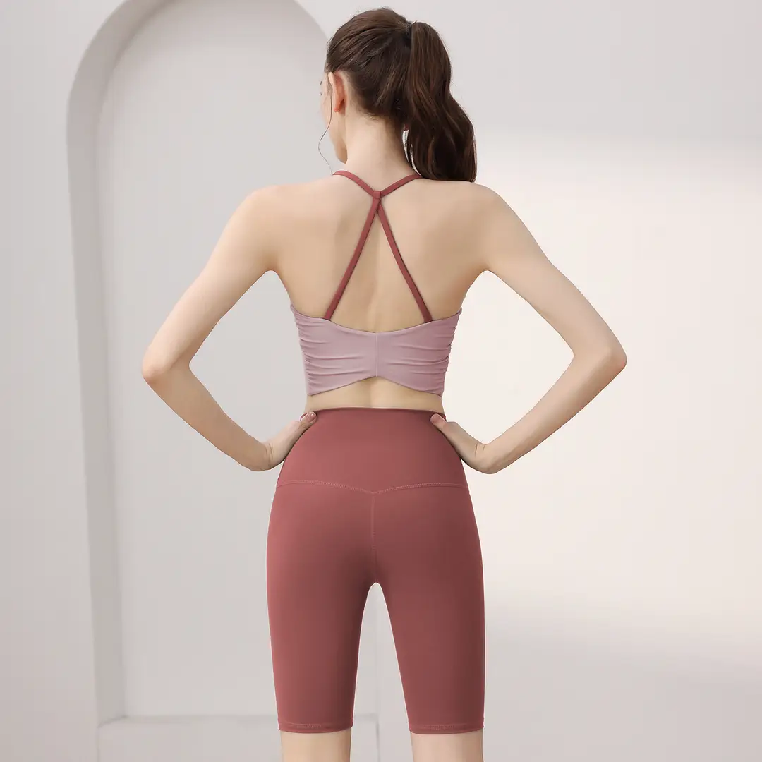 Professional Running Sports Bra Yoga Clothing Suit Women's High-Intensity Shock-Proof Sports Bra Fixed Fitness Vest