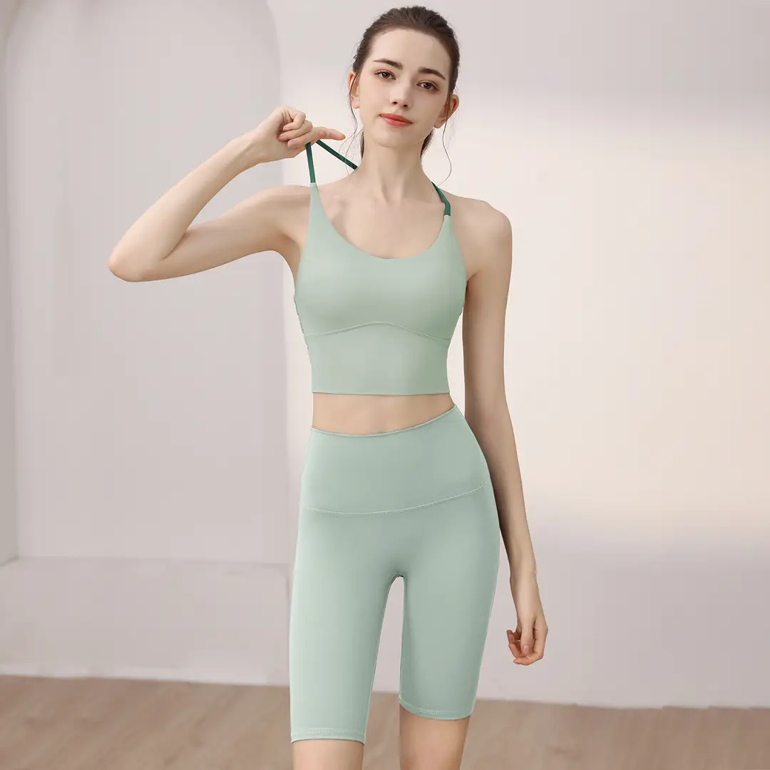 Professional Running Sports Bra Yoga Clothing Suit Women's High-Intensity Shock-Proof Sports Bra Fixed Fitness Vest
