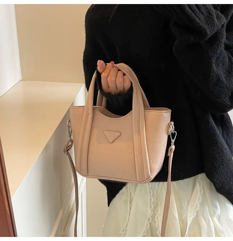Women's Tan Textured Shoulder Bag 2026 New Trendy — feature 16