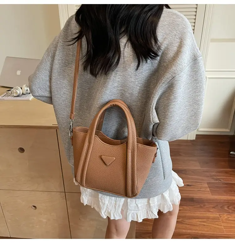 Women's Tan Textured Shoulder Bag 2026 New Trendy — feature 19