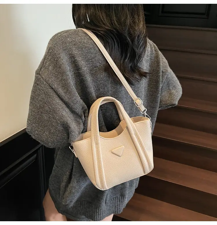 Women's Tan Textured Shoulder Bag 2026 New Trendy — feature 24