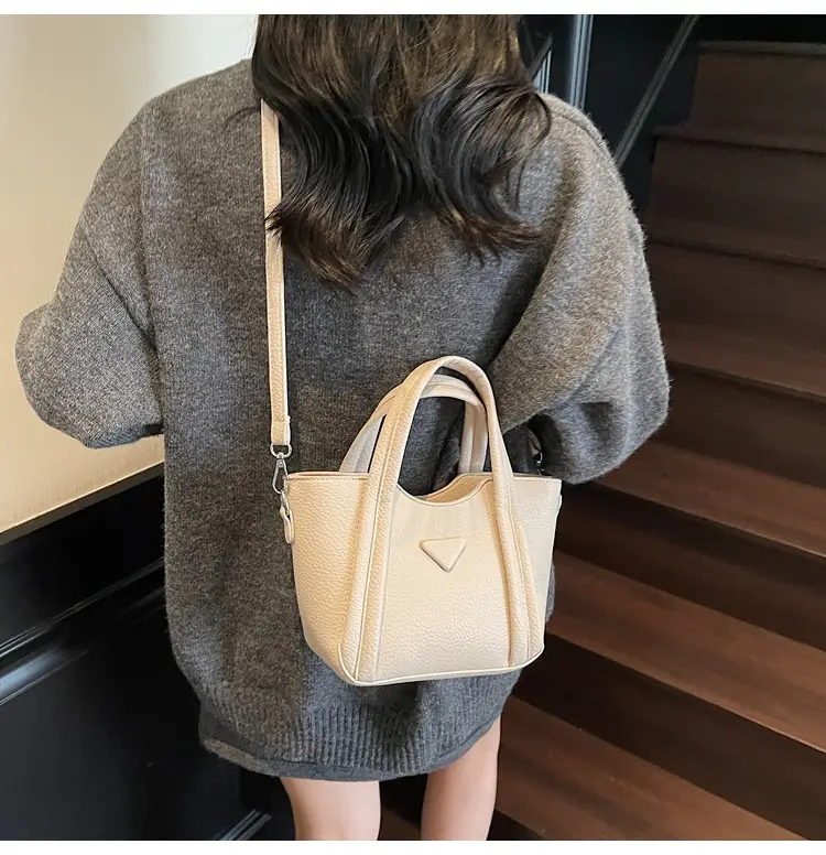 Women's Tan Textured Shoulder Bag 2026 New Trendy — feature 26