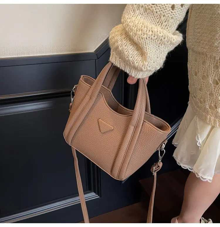 Women's Tan Textured Shoulder Bag 2026 New Trendy — feature 31