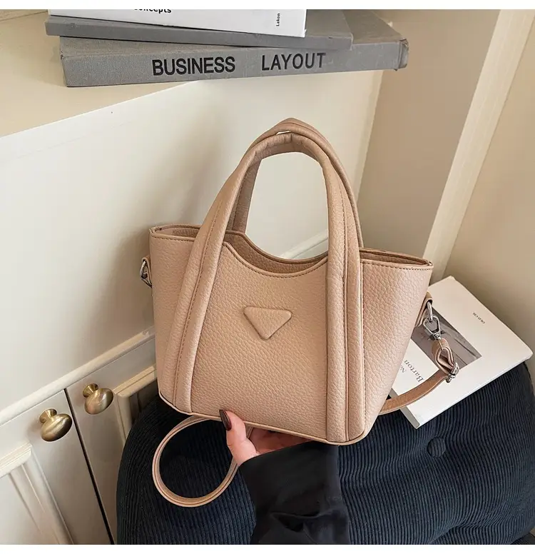 Women's Tan Textured Shoulder Bag 2026 New Trendy — feature 36