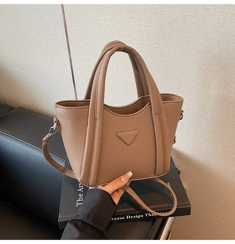 Women's Tan Textured Shoulder Bag 2026 New Trendy — feature 40