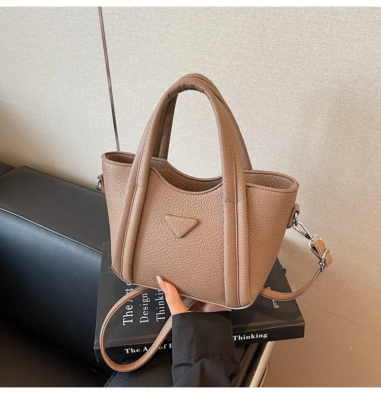 Women's Tan Textured Shoulder Bag 2026 New Trendy — feature 41