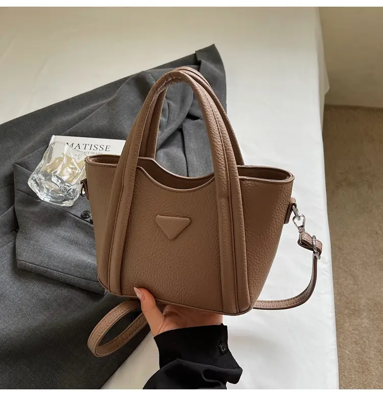 Women's Tan Textured Shoulder Bag 2026 New Trendy — feature 48