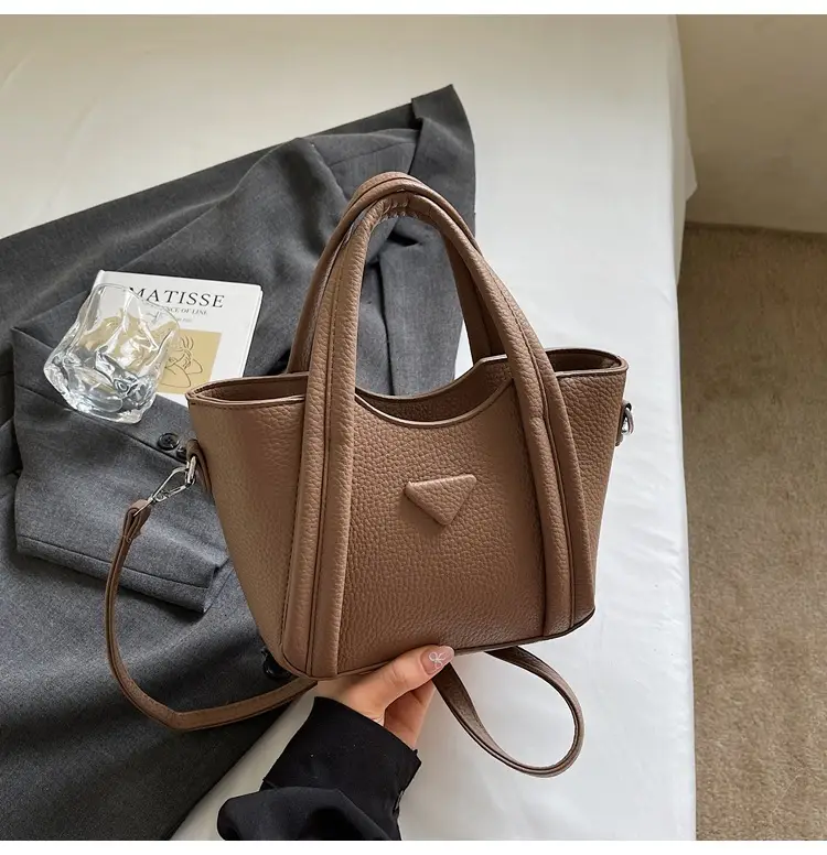 Women's Tan Textured Shoulder Bag 2026 New Trendy — feature 49