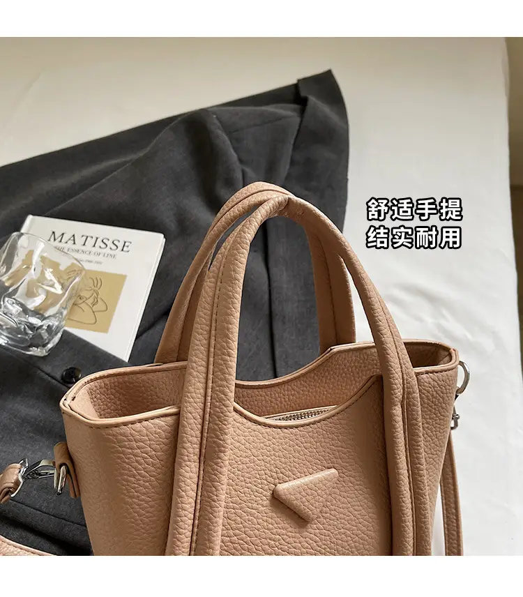 Women's Tan Textured Shoulder Bag 2026 New Trendy — feature 7