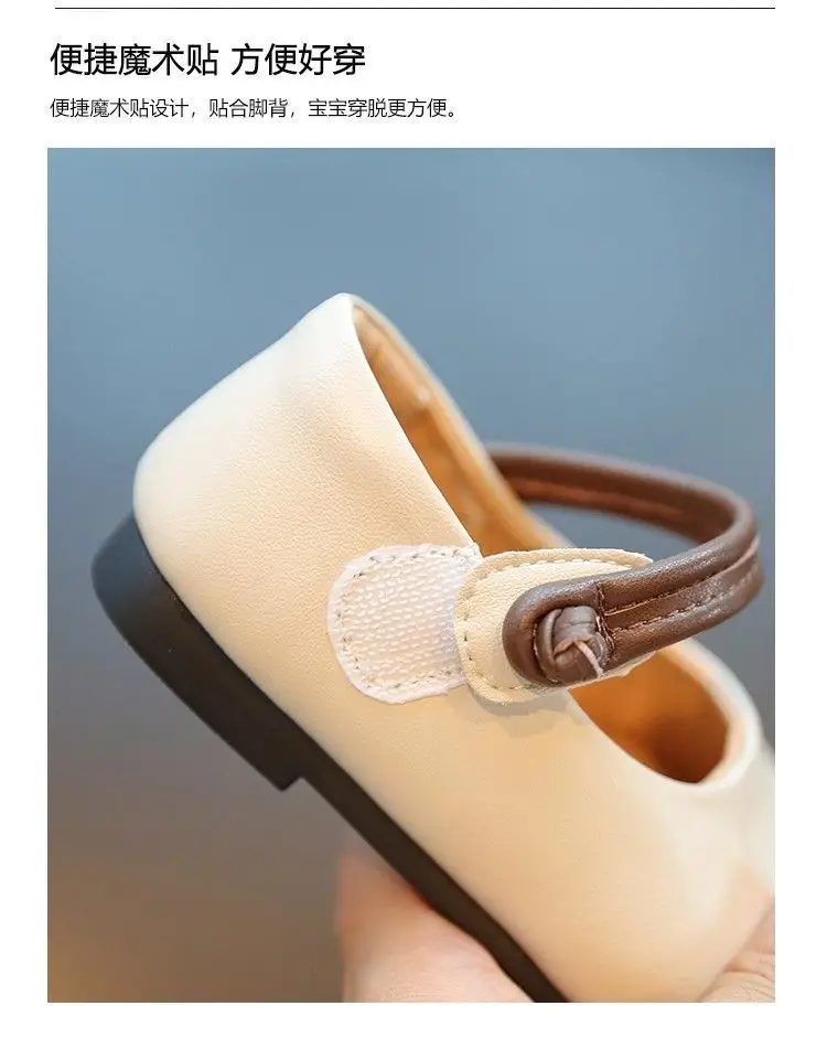 Girls Leather Flats Baby Princess Shoes Soft Sole — feature 5