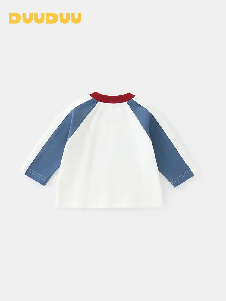 Duuduu Kids Long Sleeve T-Shirt White Red Blue - Image 3