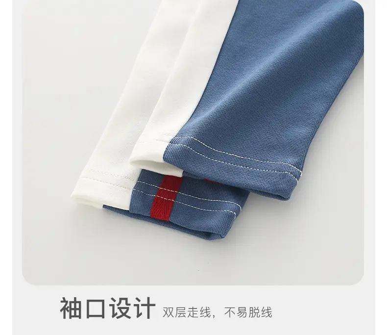 Duuduu Kids Long Sleeve T-Shirt White Red Blue — feature 16