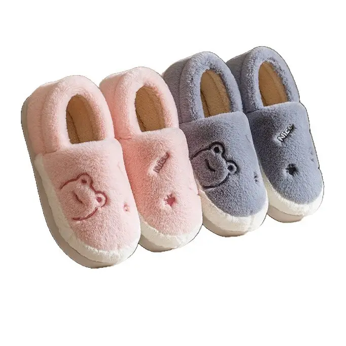 Indoor Warm Plush Cotton Slippers for Men Women Winter - Image 10