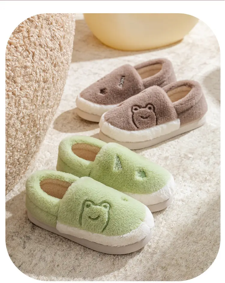 Indoor Warm Plush Cotton Slippers for Men Women Winter — feature 19