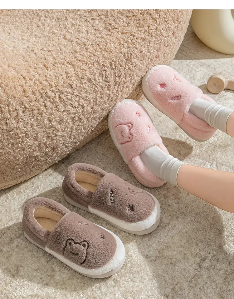 Indoor Warm Plush Cotton Slippers for Men Women Winter — feature 23