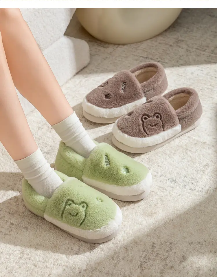 Indoor Warm Plush Cotton Slippers for Men Women Winter — feature 24