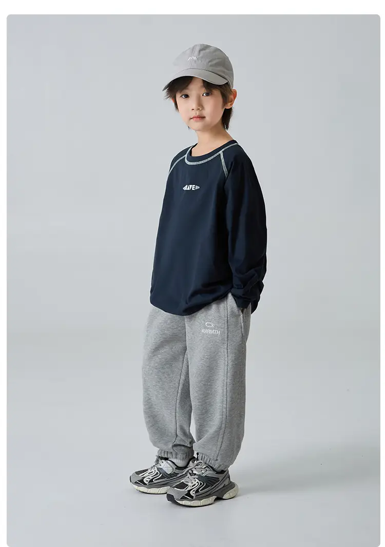 Haima Kids Cotton Long Sleeve T-Shirt White Sportswear — feature 16