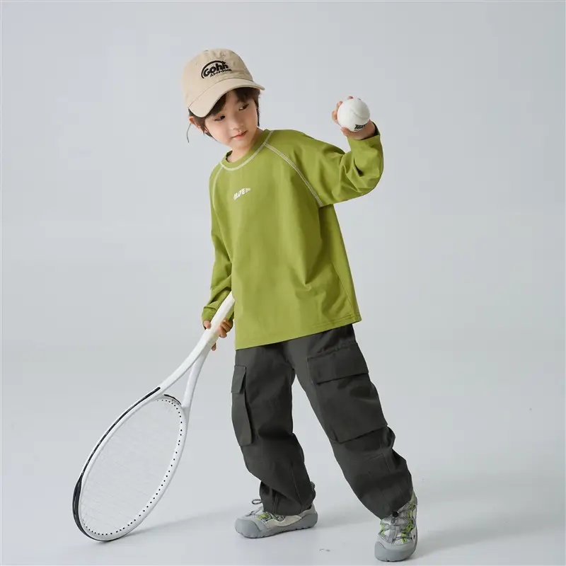 Haima Kids Cotton Long Sleeve T-Shirt White Sportswear - Image 2