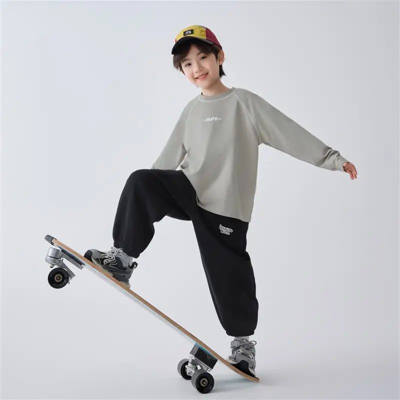 Haima Kids Cotton Long Sleeve T-Shirt White Sportswear - Image 4