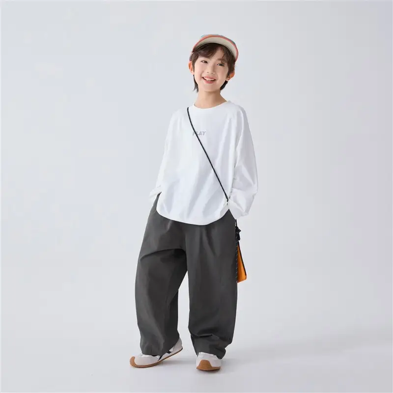 Haima Kids Cotton Long Sleeve T-Shirt White Sportswear - Image 5