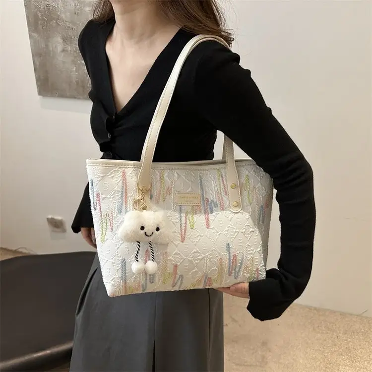 Cute Teddy Bear Design Large Capacity Women's Tote Bag - Image 5