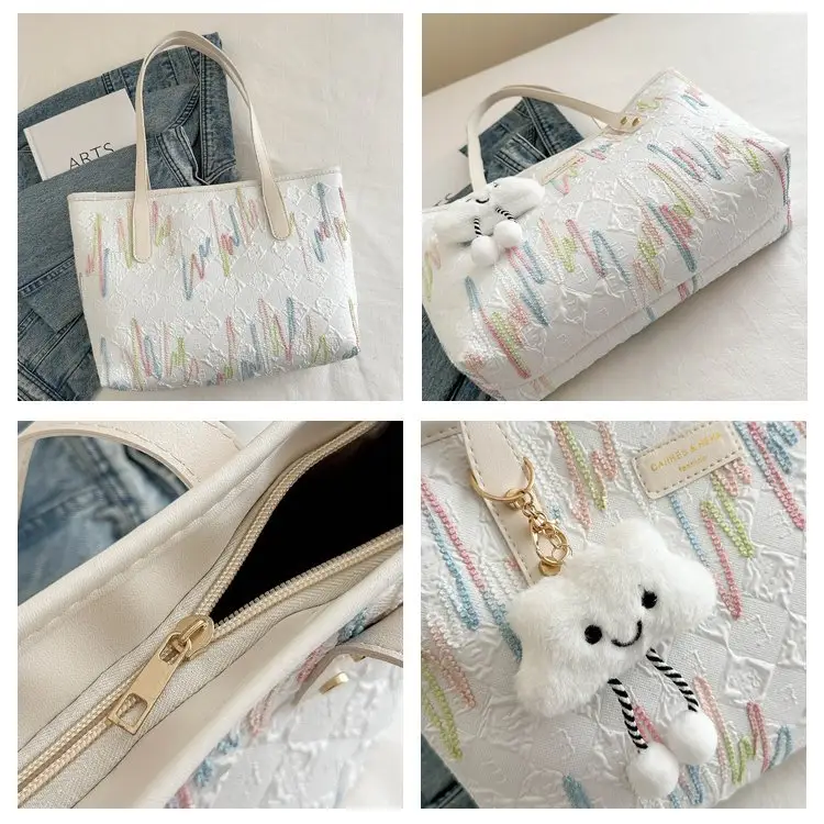 Cute Teddy Bear Design Large Capacity Women's Tote Bag — feature 10