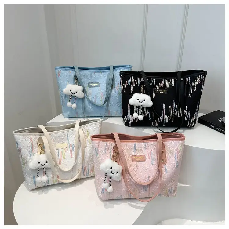 Cute Teddy Bear Design Large Capacity Women's Tote Bag — feature 11