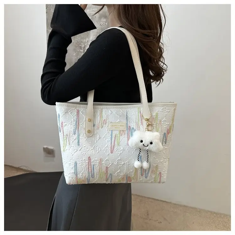 Cute Teddy Bear Design Large Capacity Women's Tote Bag — feature 14