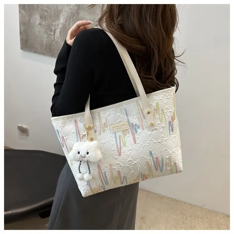 Cute Teddy Bear Design Large Capacity Women's Tote Bag — feature 15