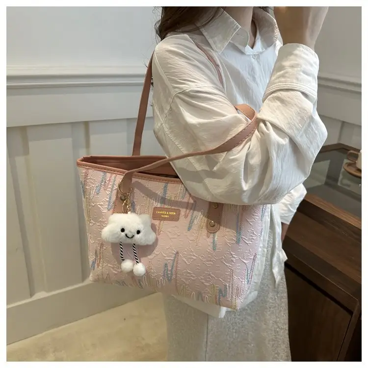 Cute Teddy Bear Design Large Capacity Women's Tote Bag — feature 21