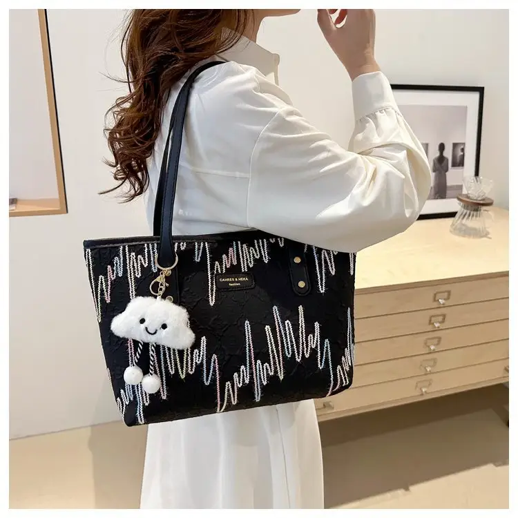 Cute Teddy Bear Design Large Capacity Women's Tote Bag — feature 22