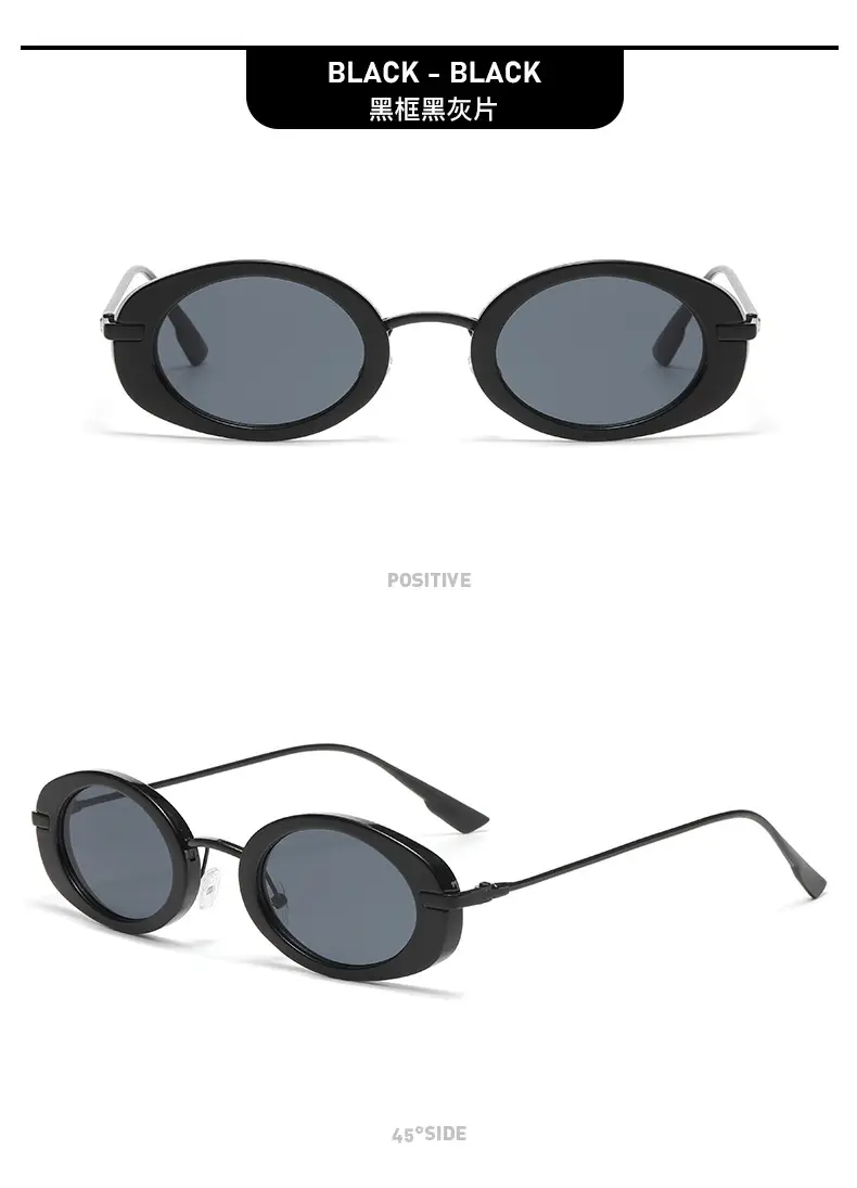 Oval Retro Sunglasses with Gold Frame & UV400 — feature 9