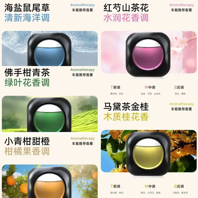2024 New Car Aromatherapy Car Air Outlet Clip Aromatherapy Deodorizing Car Interior Deodorizing Fragrance Perfume Car
