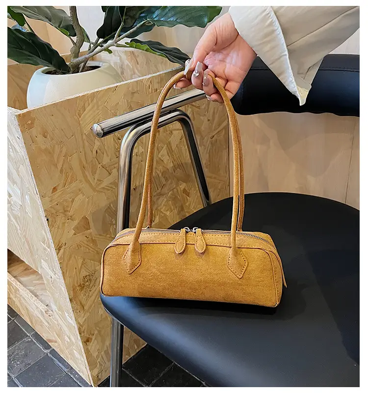 New Suede Shoulder Bag for Women Retro Commuter Design — feature 1