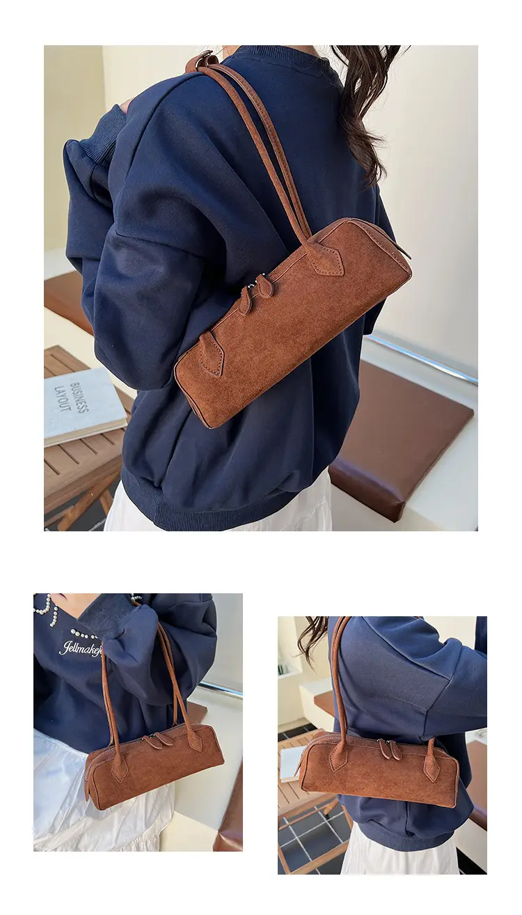 New Suede Shoulder Bag for Women Retro Commuter Design — feature 11