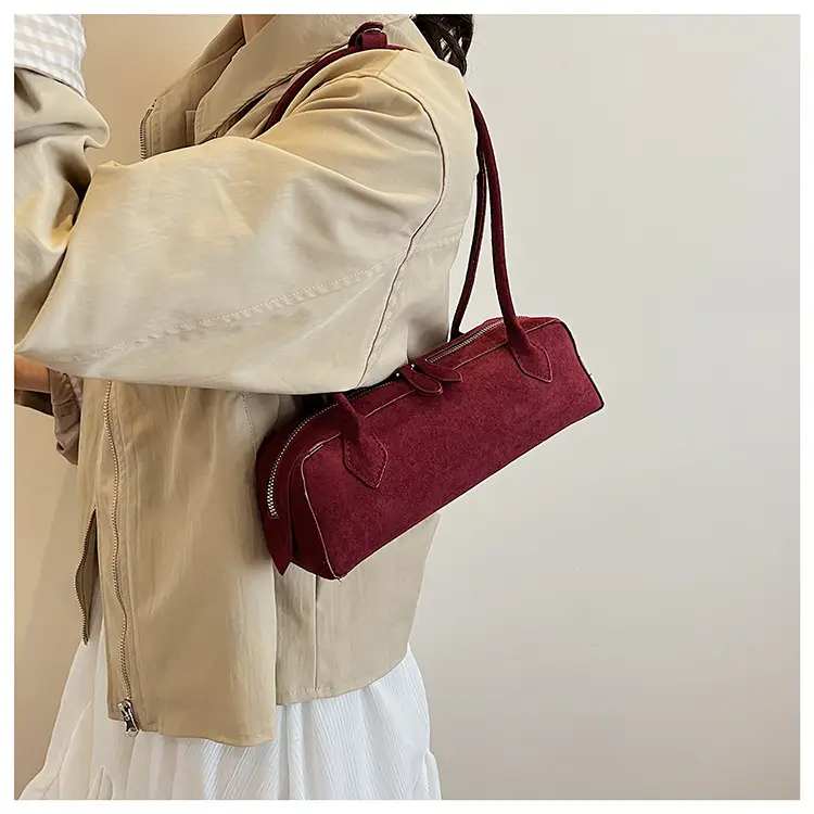 New Suede Shoulder Bag for Women Retro Commuter Design — feature 12